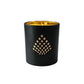 A black and gold Couture Home & Body candle, showcasing a luxurious and elegant design.