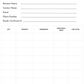 A digital template of an Order Form.